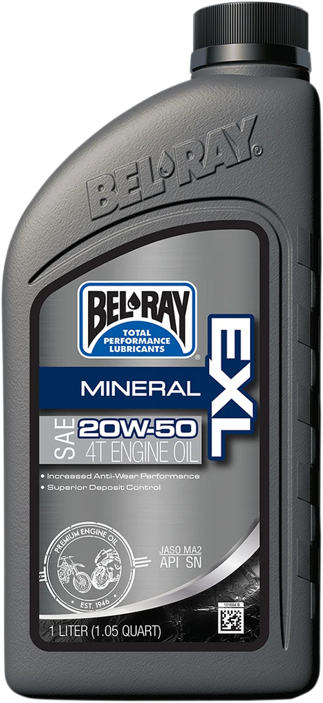 Bel-Ray EXL 4T Mineral Oil - 20W-50 - 1L 99100-B1LW