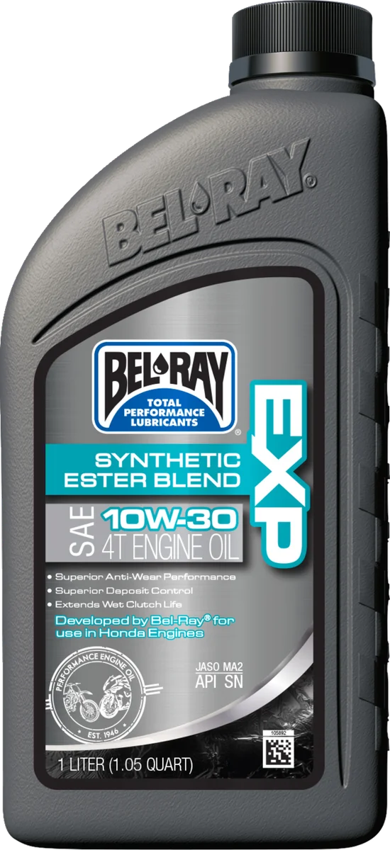 Bel-Ray EXP Synthetic Blend 4T Oil - 10W-30 - 4 L 300894150185 - Side View