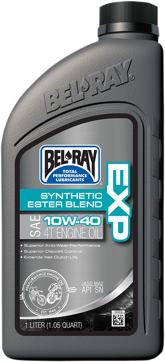 Bel-Ray EXP Synthetic Blend 4T Oil - 10W-40 - 4L 99120-B4LW - Side View