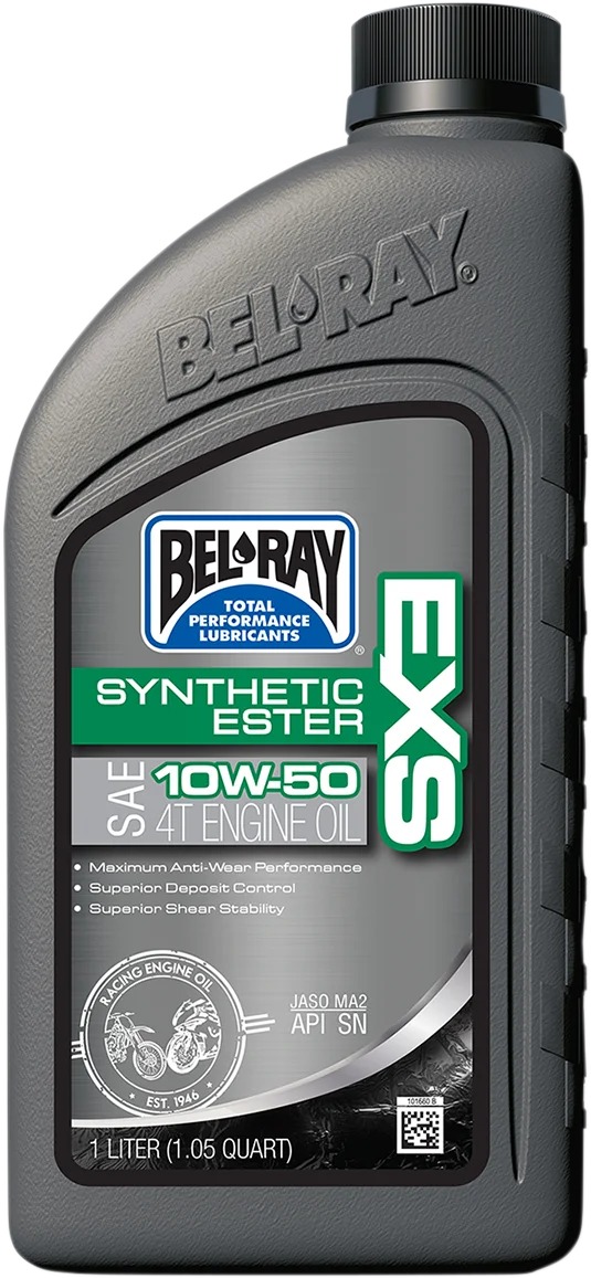 Bel-Ray EXS Synthetic 4T Oil - 10W-50 - 4L 99160-B4LW - Side View