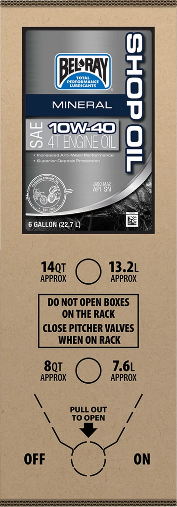 Bel-Ray Shop Oil - 10W-40 - 6 U.S. gal - Bag-In-Box 301290150033