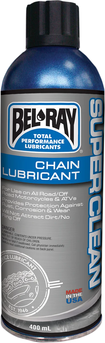 Bel-Ray Super Clean Chain Lube - 400ml - Aerosol 99470-A400W - Side View