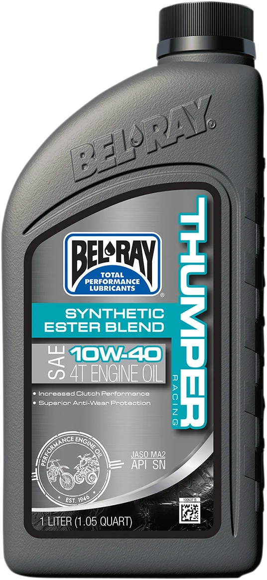 Bel-Ray Thumper Synthetic Blend 4T Oil - 10W-40 - 4L 99520-B4LW - Side View