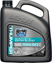 Load image into Gallery viewer, Bel-Ray Thumper Synthetic Blend 4T Oil - 15W-50 - 4L 99530-B4LW - Main Product View