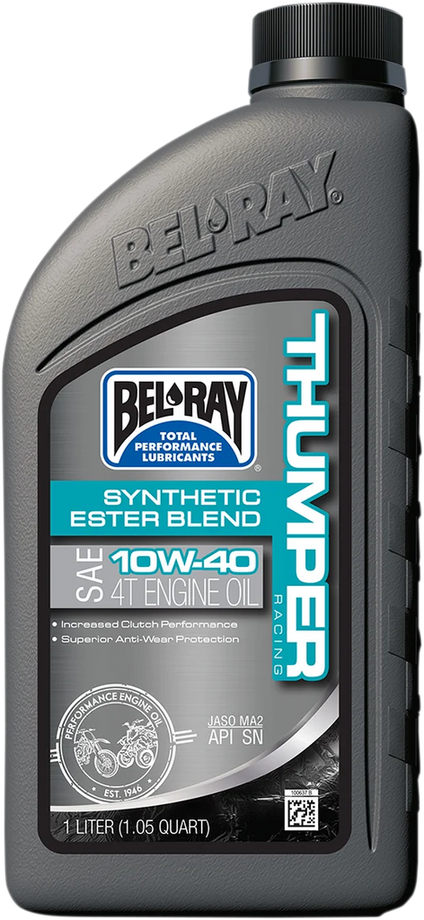 Bel-Ray Thumper Synthetic Blend 4T Oil - 15W-50 - 4L 99530-B4LW - Side View