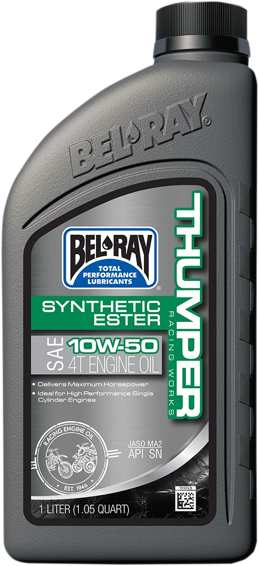 Bel-Ray Thumper Synthetic Oil - 10W-50 - 4L 99550-B4LW - Side View