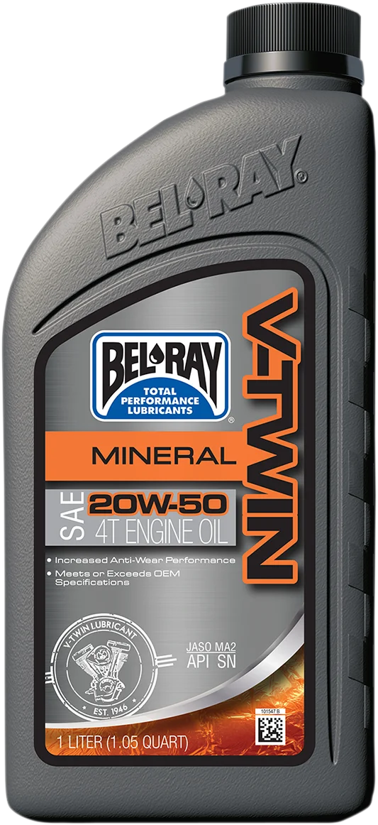 Bel-Ray V Twin Oil - 20W50 - 4L 96905-BT4 - Side View
