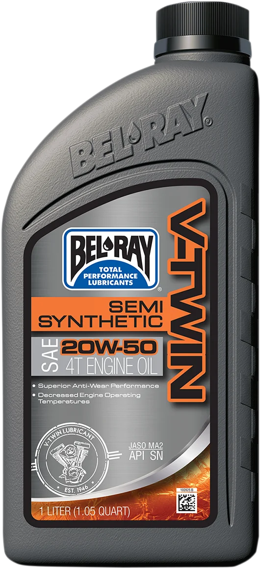 Bel-Ray V-Twin Semi-Synthetic Oil - 20W-50 - 6 U.S. gal. - Bag-In-Box 301389150033 - Side View