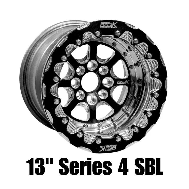 Belak 13x10 / 5in BS / 4x100 BP / High Pad / Series 4 Wheel - Single Beadlock - Side View
