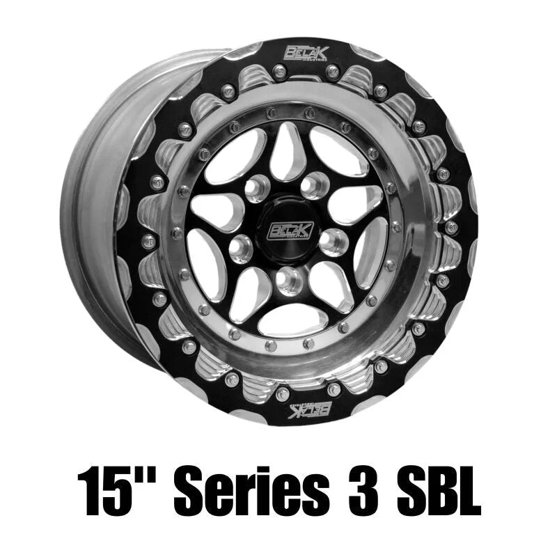 Belak 15x8 / 5in BS / 5x4.75 BP / High Pad / Series 3 Wheel - Single Beadlock - Side View