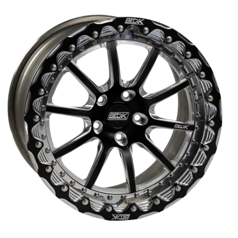 Belak 15x9 / Subaru Brz Rear/ 5x100 BP / Series 4 Wheel - Single Beadlock - Side View