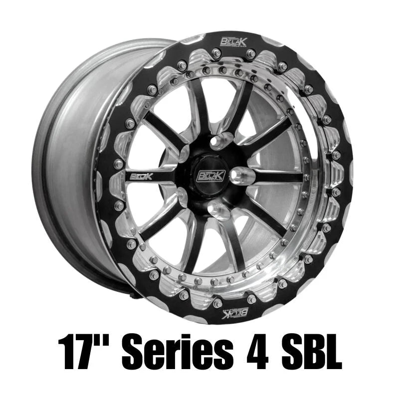 Belak 17x10.5 / 8.25in BS / 5x120 BP / Low Pad / Series 4 Wheel - Single Beadlock - Side View