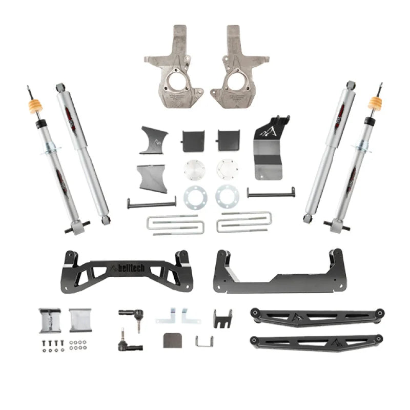 Belltech 07-16 Chevrolet Silverado / GMC Sierra 1500 4WD 7-9in Suspension Lift Kit w/ Shocks - Side View
