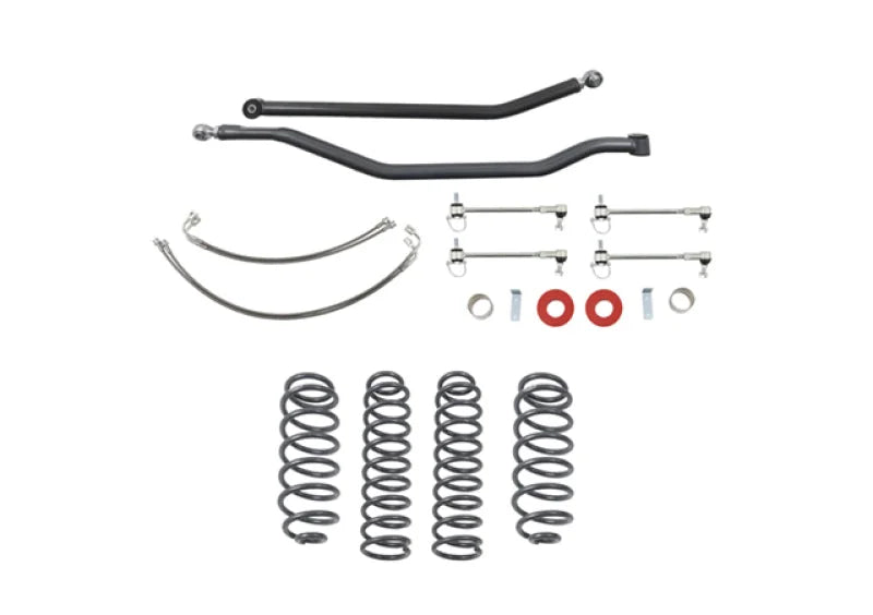 Belltech 07-17 Jeep Wrangler Rubicon Unlimited JK 4dr 4in Trail Perf Lift Kit w/ Rear Sway Bar - Back View