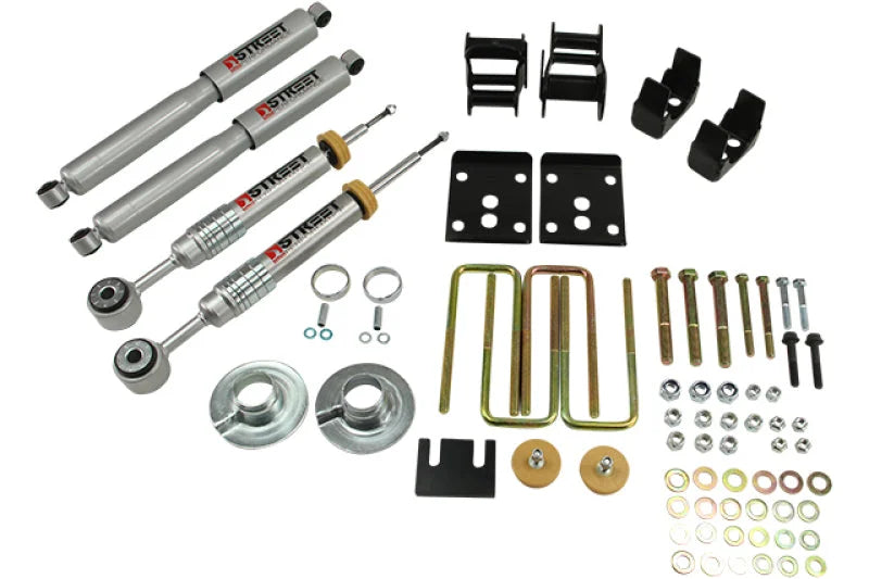 Belltech 09-13 Ford F150 Std Cab 2wd Short Bed 2WD Lowering Kit w/ SP Shocks 4in R Drop - Side View