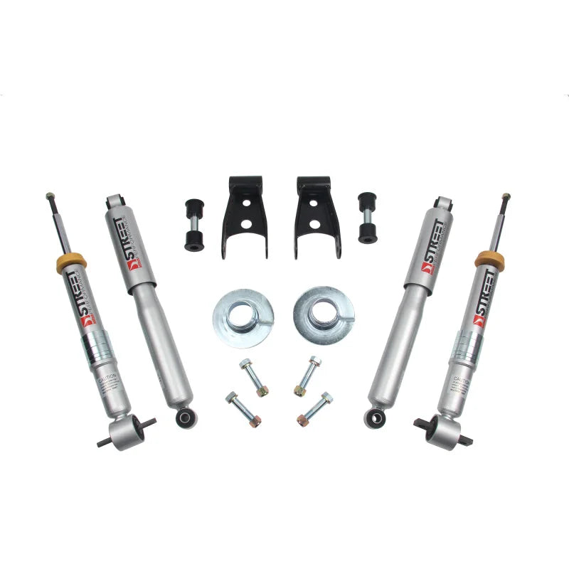 Belltech 15-17 Ford F-150 +1in to -3in Front 2in Rear Lowering Kit - Main Product View