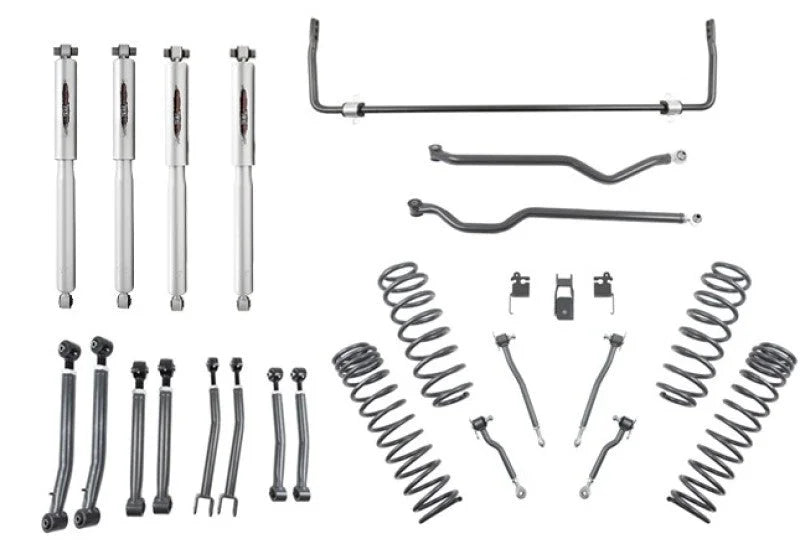 Belltech 18-19 Wrangler Rubicon JL 4dr 4in Trail Performance Lift Kit w/ Rear Sway Bar - Installation View