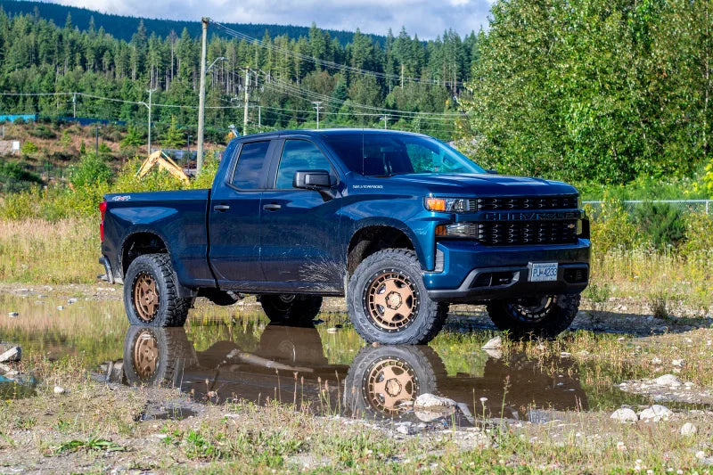 Belltech 2019-2021 Chevrolet Silverado / Sierra 4wd 4in Lift Kit Shocks Only - Installation View