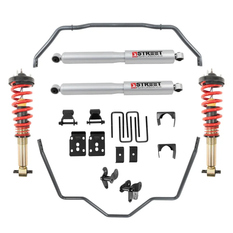 Belltech 2021+ Ford F-150 2WD 0-3in Front 5.5in Rear Complete Lower Kit with SP Shocks - Main Product View