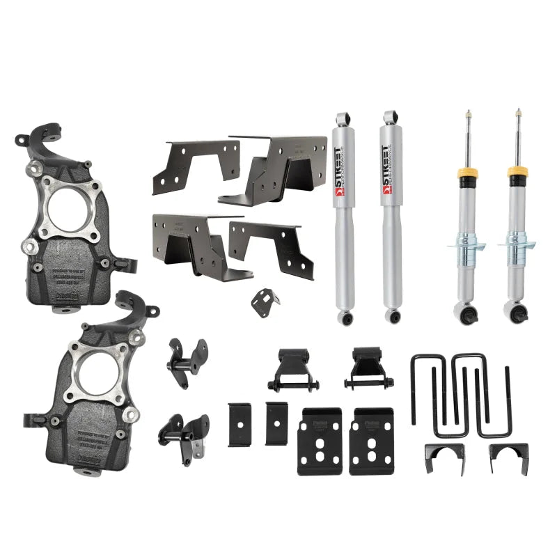 Belltech 2021+ Ford F-150 2WD 2-5.5in Front 6.5in Rear Complete Lower Kit with SP Shocks - Main Product View