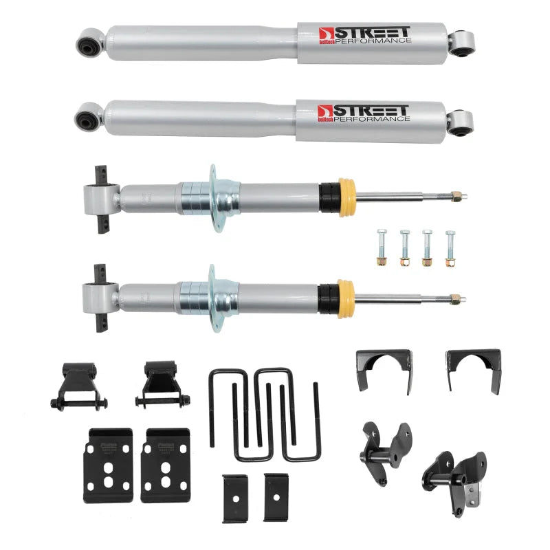 Belltech 2021+ Ford F-150 4WD 1in to 3.5in Front 5.5in Rear Lowering Kit - Main Product View