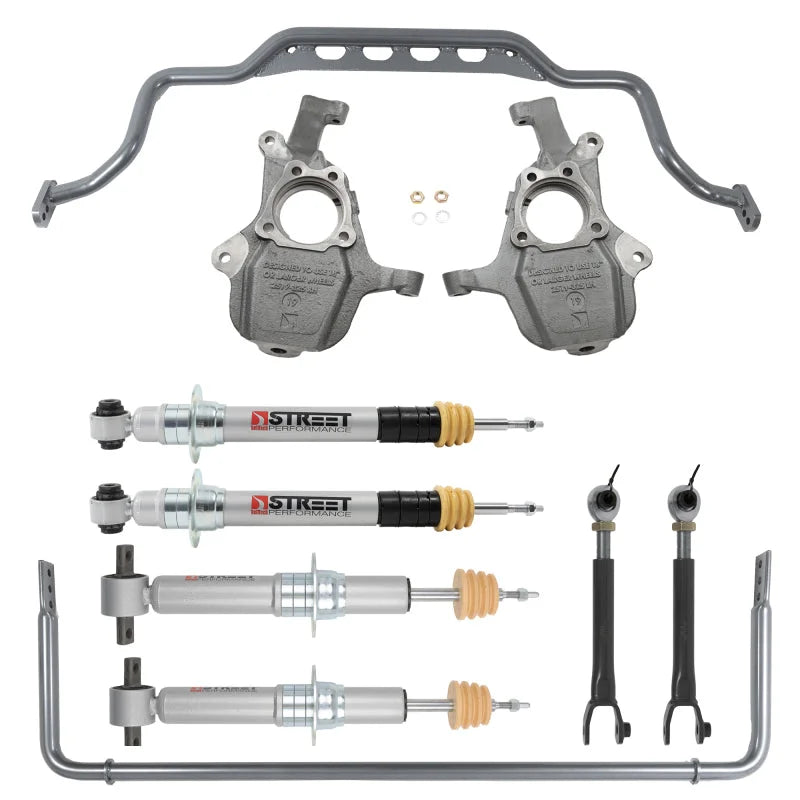 Belltech 21+ GM SUV SWB ONLY 2WD/4WD Front and Rear Lowering Kit w/ Performance Struts - Main Product View