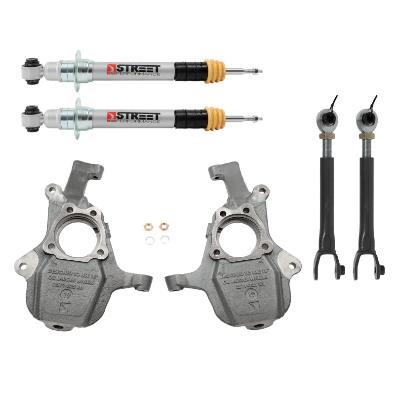 Belltech 21+ GM SUV SWB Only Front and Rear Lowering Kit w/ Street Performance Struts - Main Product View