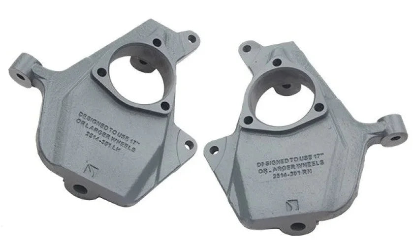 Belltech 2019 Silverado / Sierra Dbl / Crew cab / Short bed 2in. Drop Spindle Drop Spindle Set - Back View