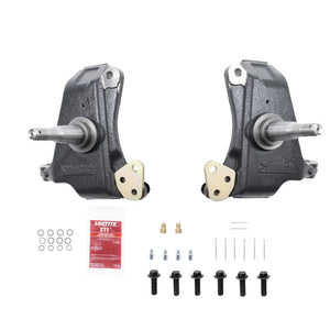 Belltech 3in. Drop Spindle Set (4-Piston Brake Setup) fits 1988-1998 Chevrolet C1500 / 1988-1998 GMC C1500 / Chevrolet Sil...