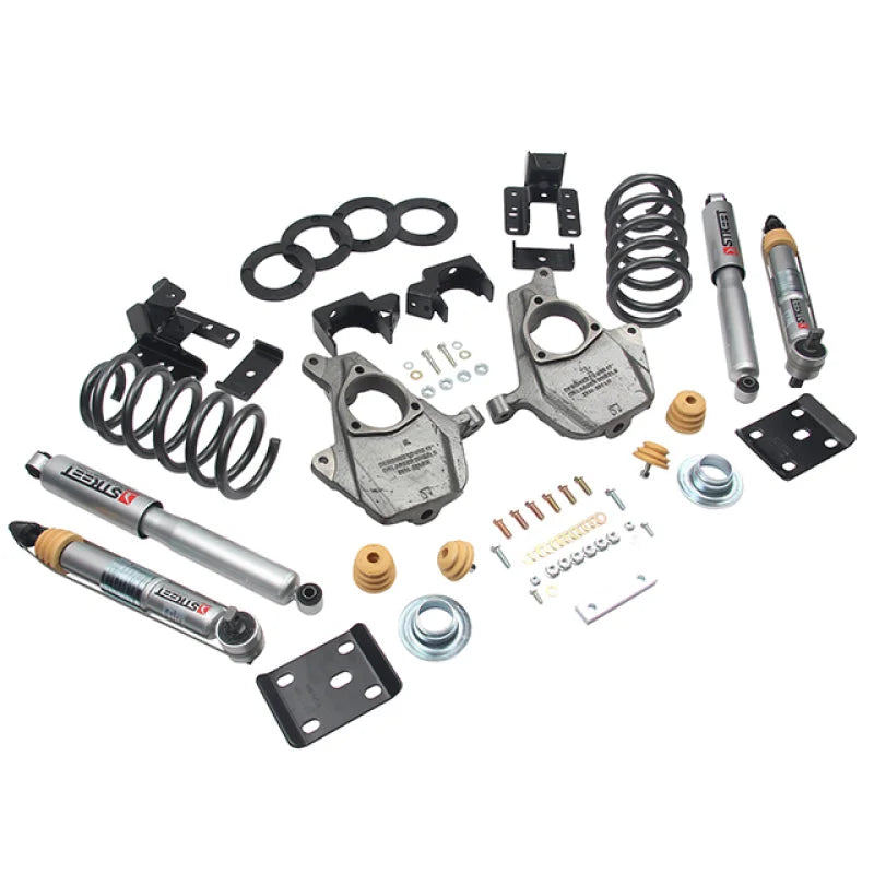Belltech LOWERING KIT 16.5-17 Chevy Silverado All Cab 2W 3-4F / 7R - Side View
