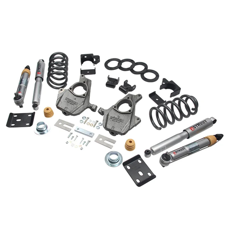Belltech LOWERING KIT 16.5-17 Chevy Silverado All Cab 2W 3-4F/ 7R - Side View