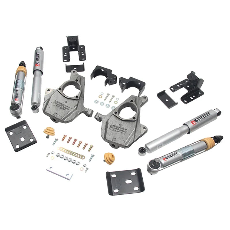 Belltech LOWERING KIT 16.5-17 Chevy Silverado All Cab 2WD 3-4F / 5-6R - Side View