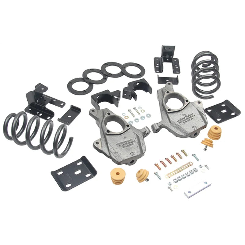 Belltech LOWERING KIT 16.5-17 Chevy Silverado Ext/Crew Cab 2WD 3-4F / 5-6R - Side View