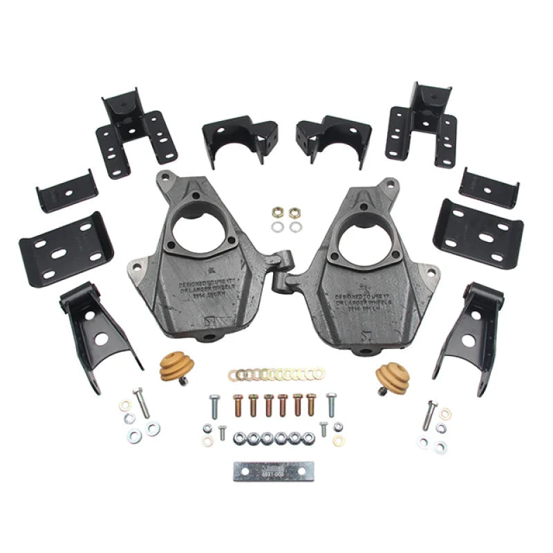 Belltech LOWERING KIT 16.5-17 Chevy Silverado Standard Cab 2WD 3-4F / 5-6R - Side View