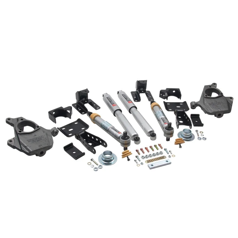 Belltech LOWERING KIT 16.5-17 Chevy Silverado/Sierra All Cab 2in F / 4in R w/ Street Perf Shocks - Main Product View