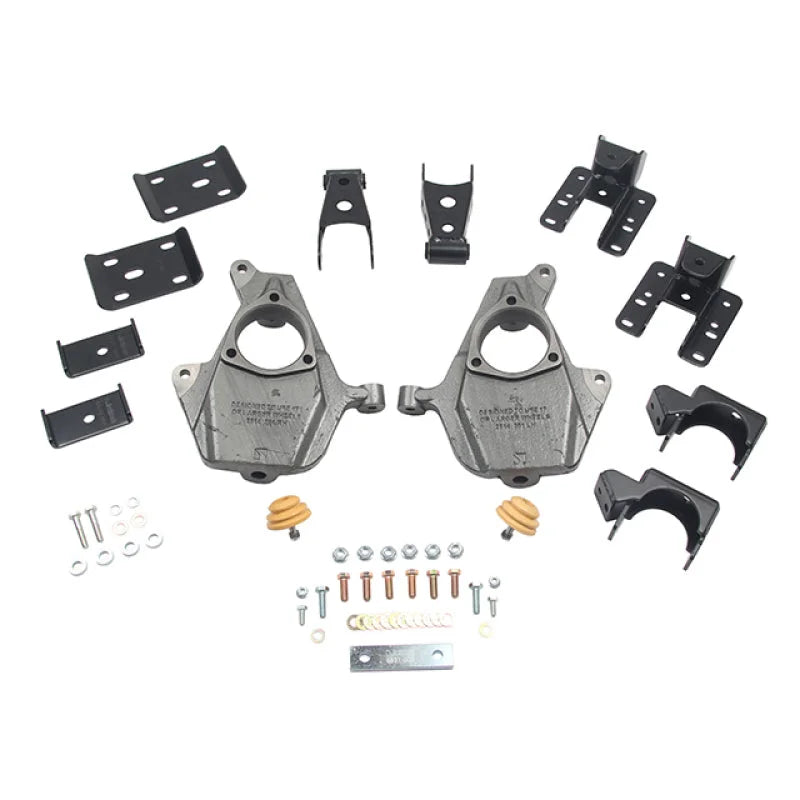 Belltech LOWERING KIT 16.5-18 Chevy Silverado All Cabs 2WD 2inF/4inR - Side View