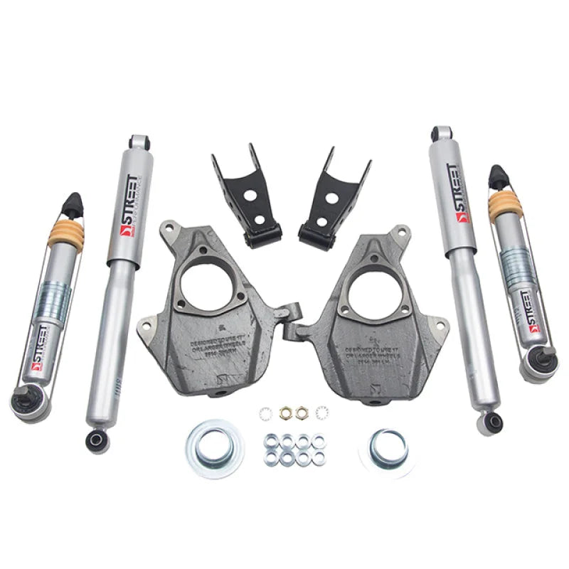 Belltech LOWERING KIT 16.5-18 Chevy Silverado/Sierra All Cab 2in F / 2or3in R w/ Street Perf Shocks - Main Product View