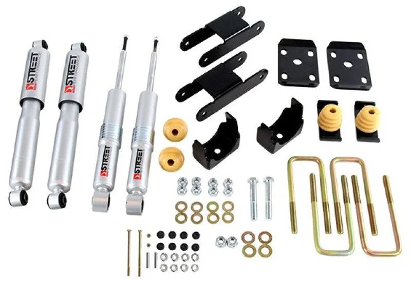 Belltech LOWERING KIT 18-20 Chevy Colorado/Canyon All Cab/SB -0-3in F / -4in R w/ Street Perf Shocks - Back View
