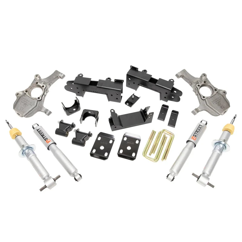 Belltech LOWERING KIT 2019 Chevrolet Silverado / GMC Sierra 1500 2WD All Cab - 2-4in Fr / 6in R - Back View
