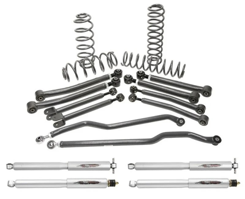 Belltech Lift Kit fits 2007-2017 Jeep Wrangler Rubicon Unlimited JK 4dr 4in. Lift - Side View