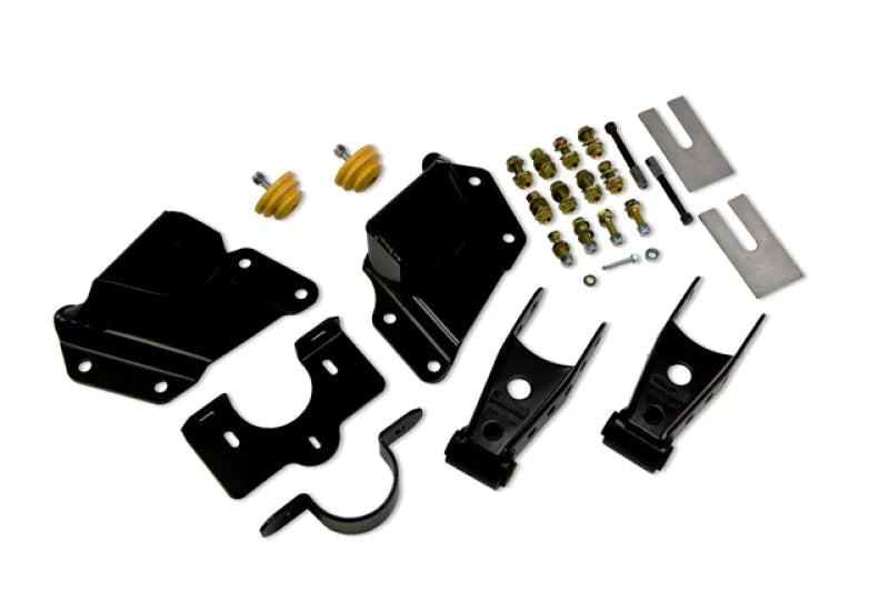 Belltech SHACKLE AND HANGER KIT 99-06 GM/GMC 1500 EXT CAB 4inch - Side View