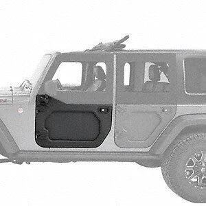 Bestop CORE Doors (Front Left Lower Door , Black) 587.29 fits 2007-2017 Jeep Wrangler - Side View