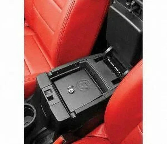 Bestop Center Console Lock Box 42643-01 fits 2011-2017 Jeep Wrangler - Side View