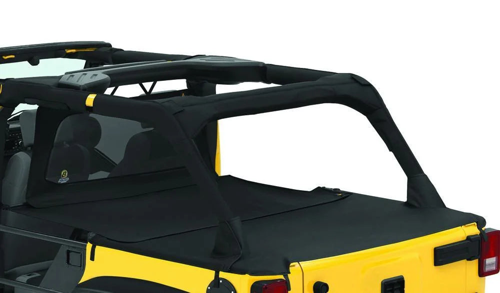 Bestop Deck Extension - (Black Diamond) 90034-35 fits 2007-2017 Jeep Wrangler - Side View