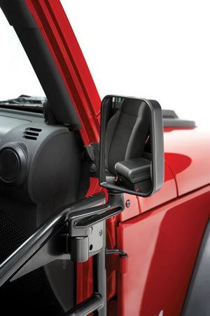 Bestop Door Mirror Set - '87-95 Wrangler YJ / '97-06 Wrangler TJ (Black; Cast Aluminum) 51262-01
