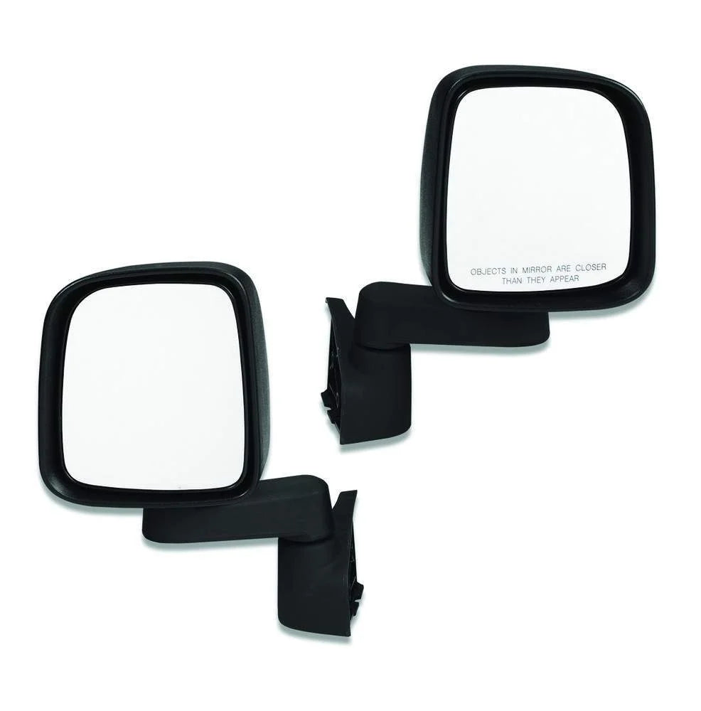 Bestop Door Mirror Set (Black; ABS Composite) 51261-01 fits 1987-1995 Jeep Wrangler YJ / 1997-2006 Jeep Wrangler TJ
