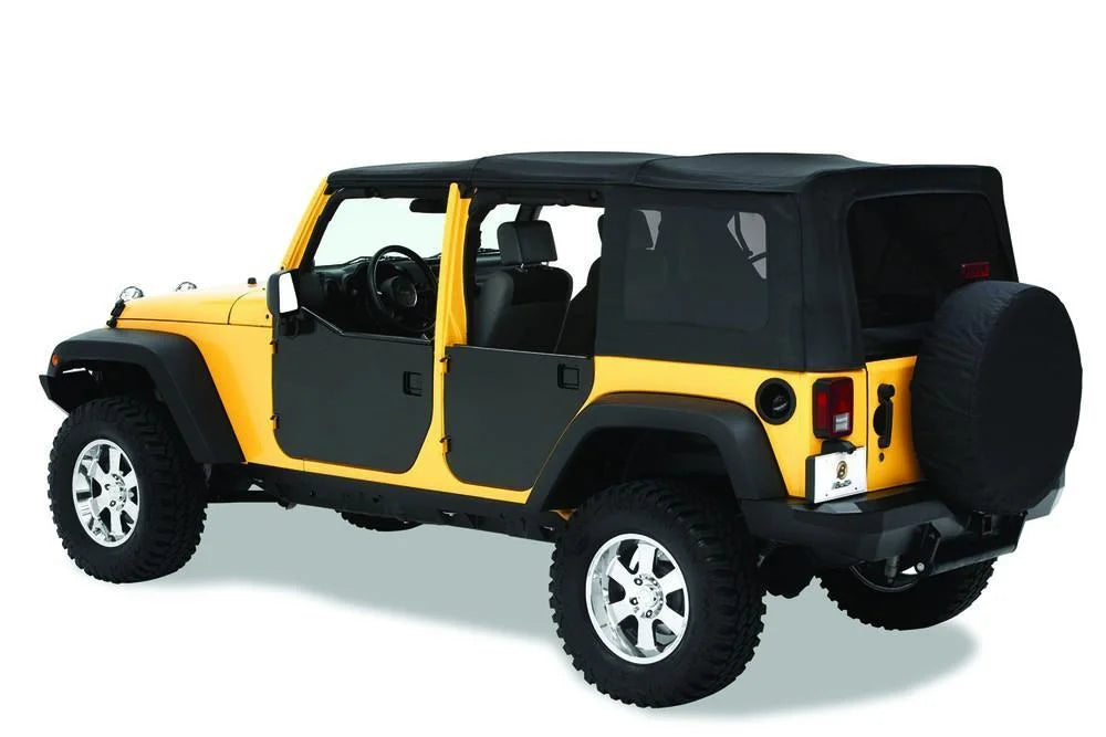 Bestop Element Panels (Rear Doors; Black) 51804-01 fits 2007-2017 Jeep Wrangler - Side View