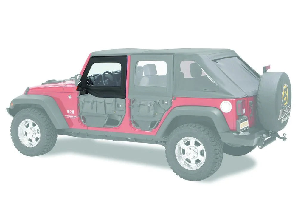 Bestop Element Upper Doors - (Front Doors; Black Diamond) 51805-35 fits 2007-2017 Jeep Wrangler