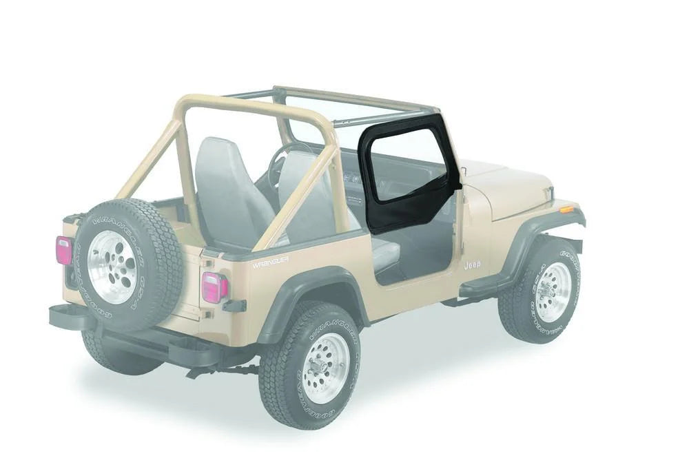 Bestop Fabric Door Skins (Black Denim) 53120-15 fits 1988-1995 Jeep Wrangler