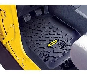 Bestop Floor Mats - Front (Black) 51513-01 fits 2015-2017 Jeep Wrangler - Main Product View